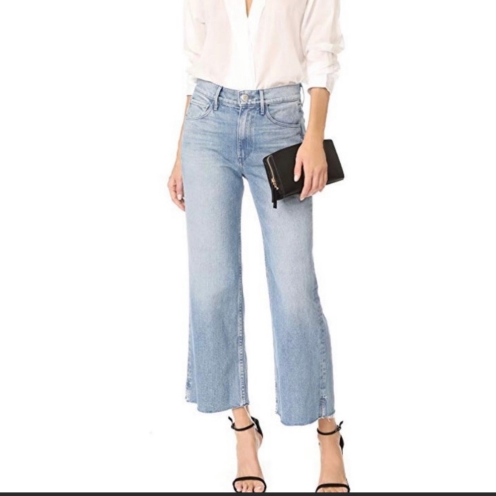 3x1 High Rise Wide Leg Frayed Hem Jeans